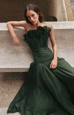 AJE Aquiline Gown (hunter green)  for rent on The Volte - image 4