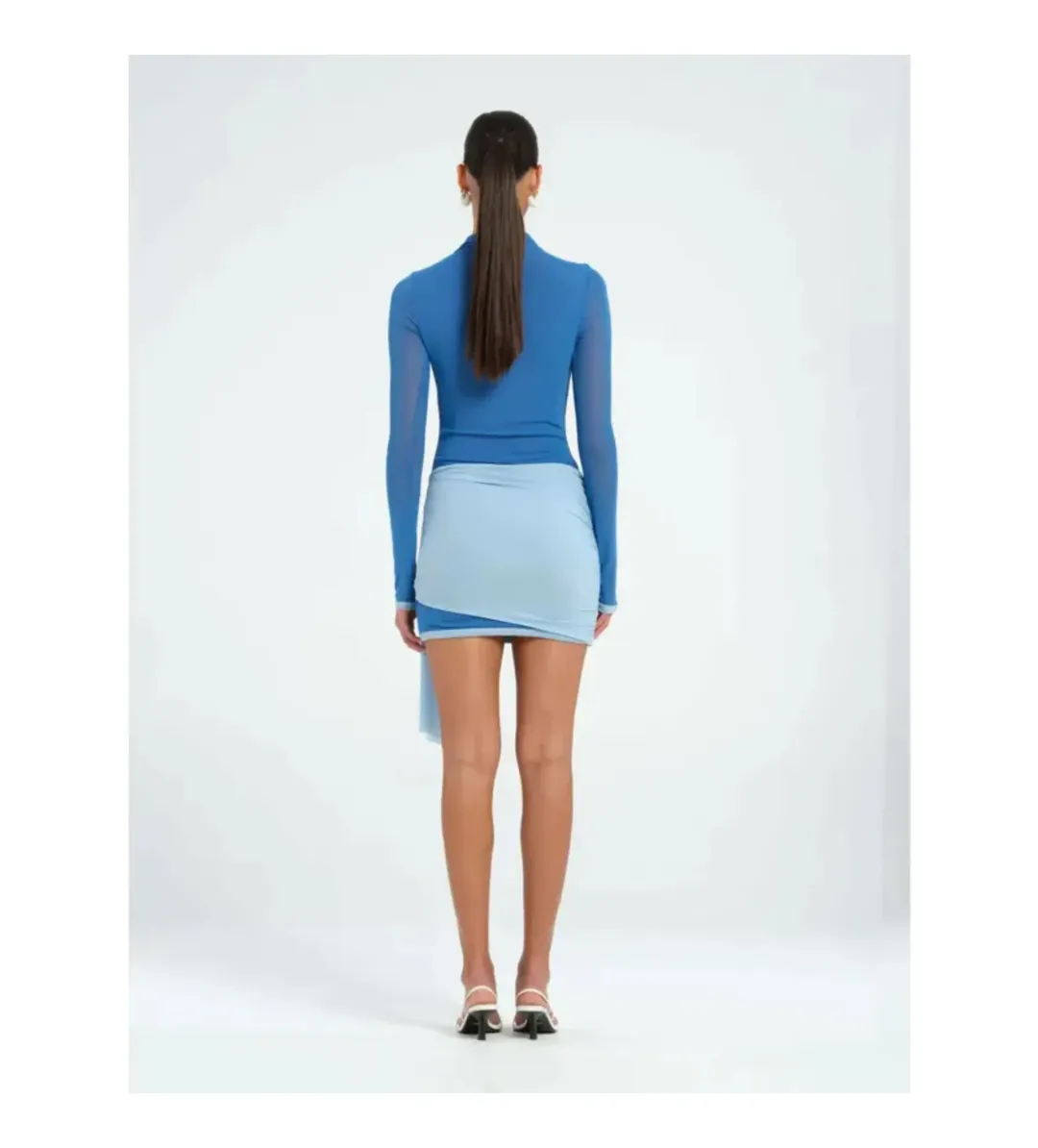 Benni Kingsley Mini Dress in Blue Size AU10 for rent on The Volte - main image