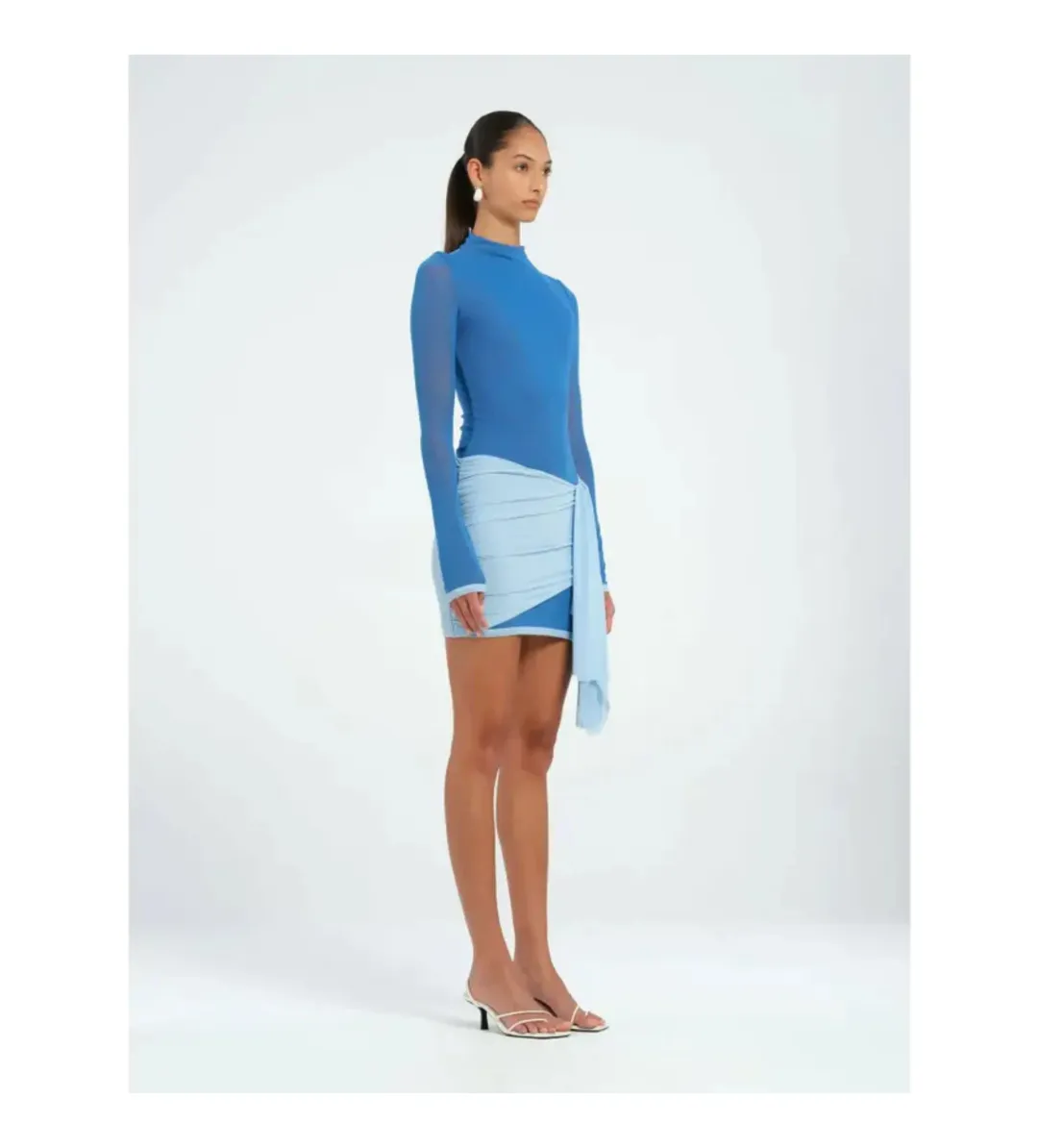 Benni Kingsley Mini Dress in Blue Size AU10 for rent on The Volte - main image