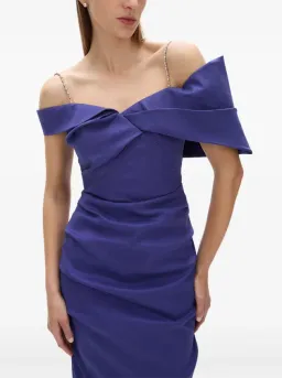 Rachel Gilbert Dahli off-shoulder ruched dress 8 for rent on The Volte - image 5