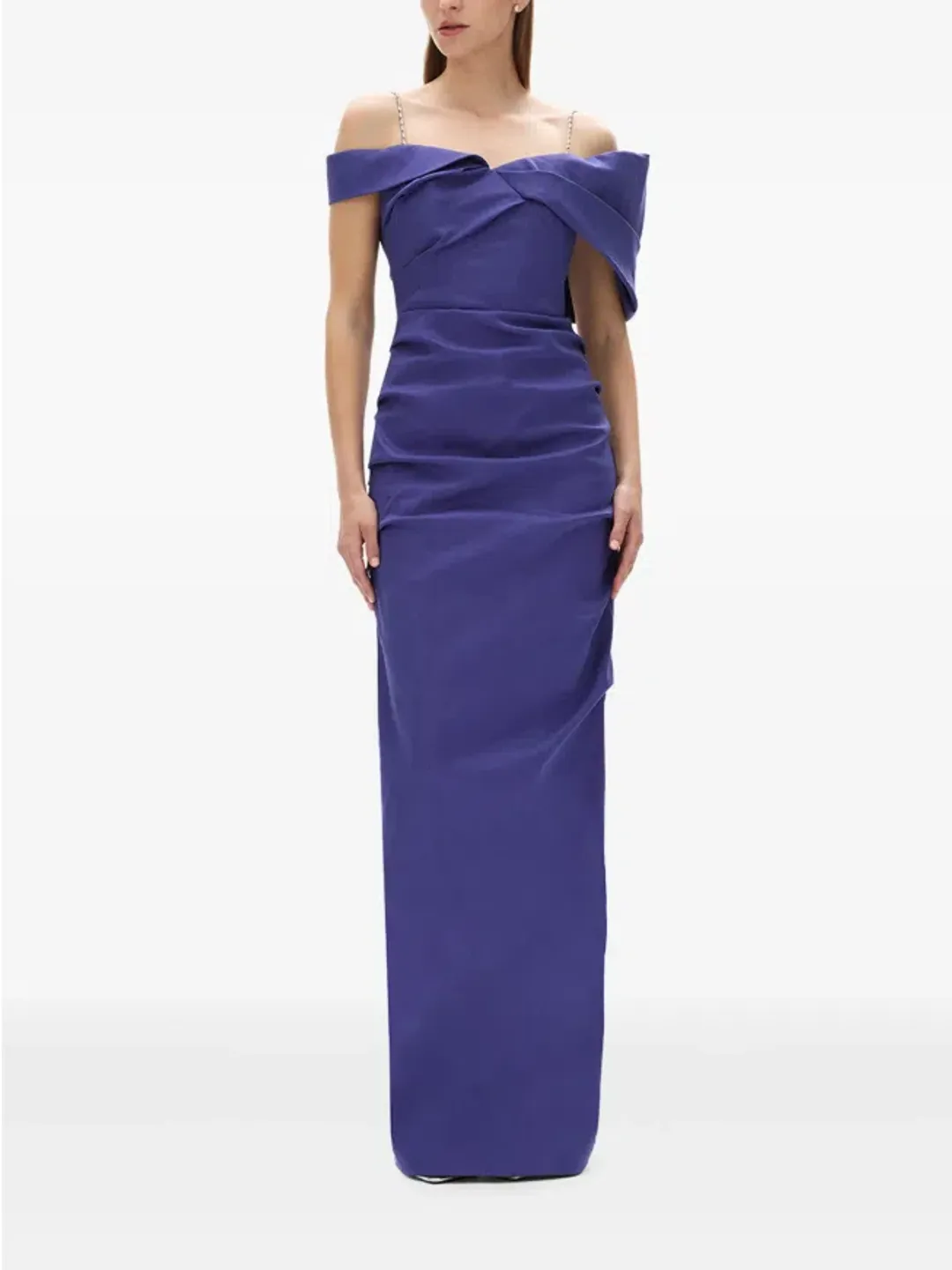 Rachel Gilbert Dahli off-shoulder ruched dress 10 for rent on The Volte - main image