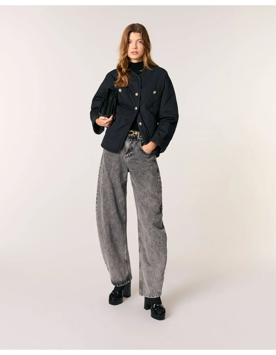 Maje Gipada Coat Black Size 36 EU for rent on The Volte - main image