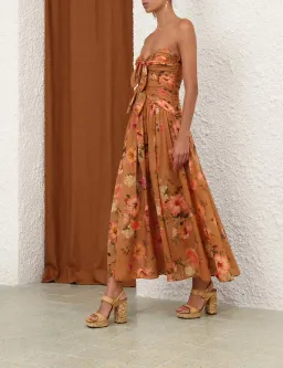 Zimmermann Mahon Tie Front Midi Dress - size 1 for rent on The Volte - image 3