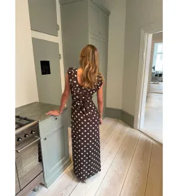 Design By Si Luna Dress in Brown/Yellow Polka Dot Size XS/S for rent on The Volte - image 2