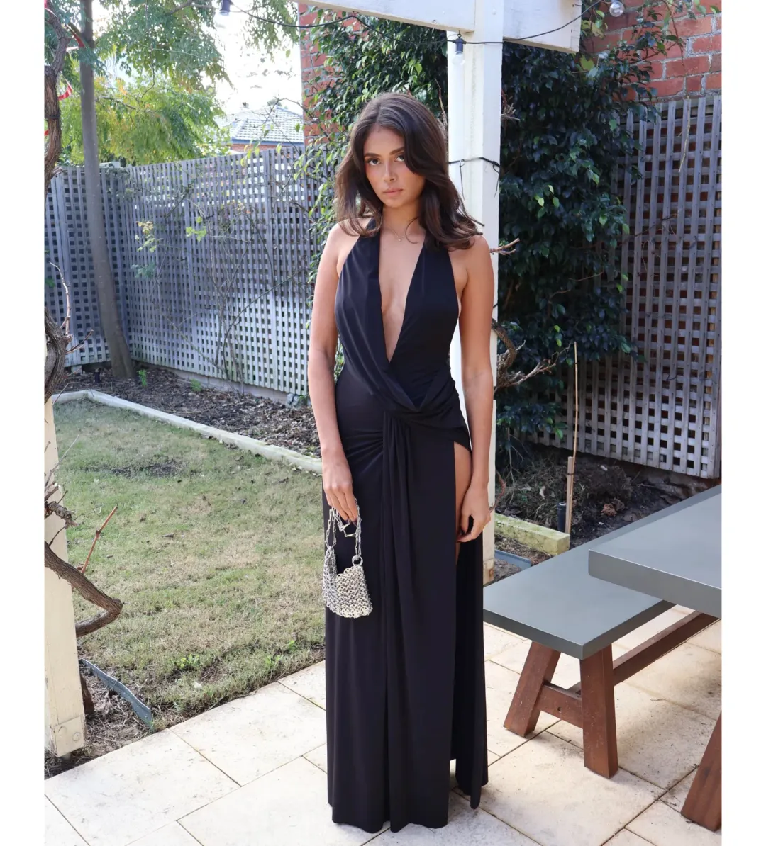 Natalie Rolt Winona Gown in Black Size 1/AU8 for rent on The Volte - main image