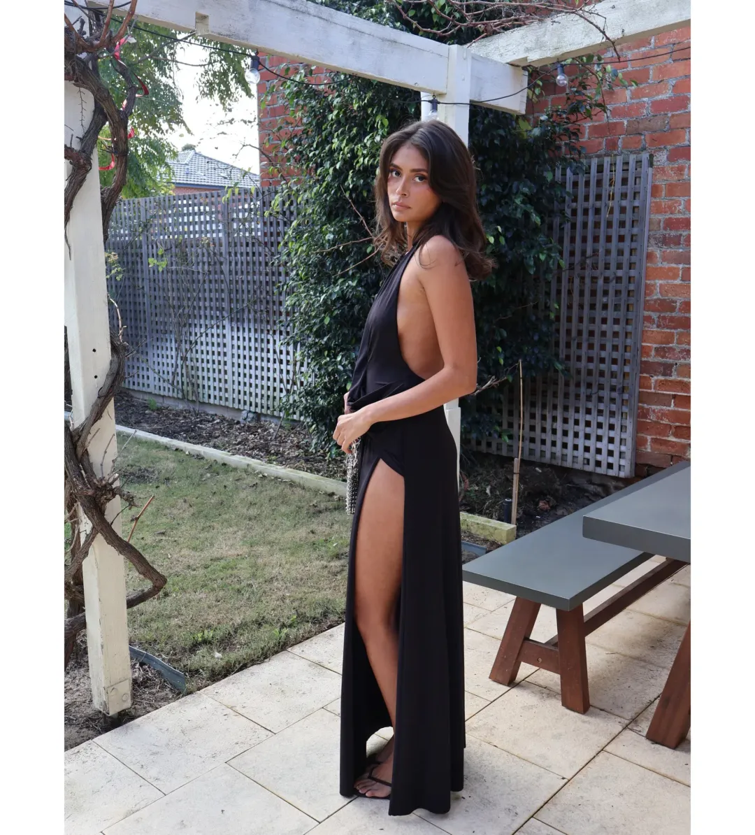 Natalie Rolt Winona Gown in Black Size 2/AU10 for rent on The Volte - main image