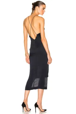 Dion Lee Fine Line Cami Slip Dress Black Size 8 for rent on The Volte - image 2