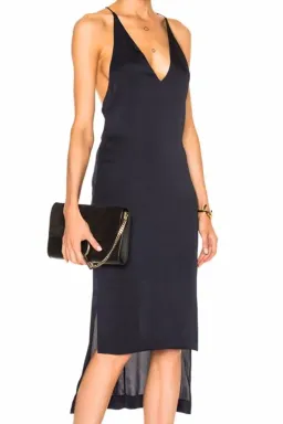 Dion Lee Fine Line Cami Slip Dress Black Size 8 for rent on The Volte - image 1