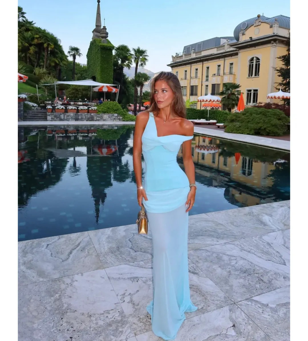 Natalie Rolt Cadence Gown in Baby Blue Size 1/AU8 for rent on The Volte - main image