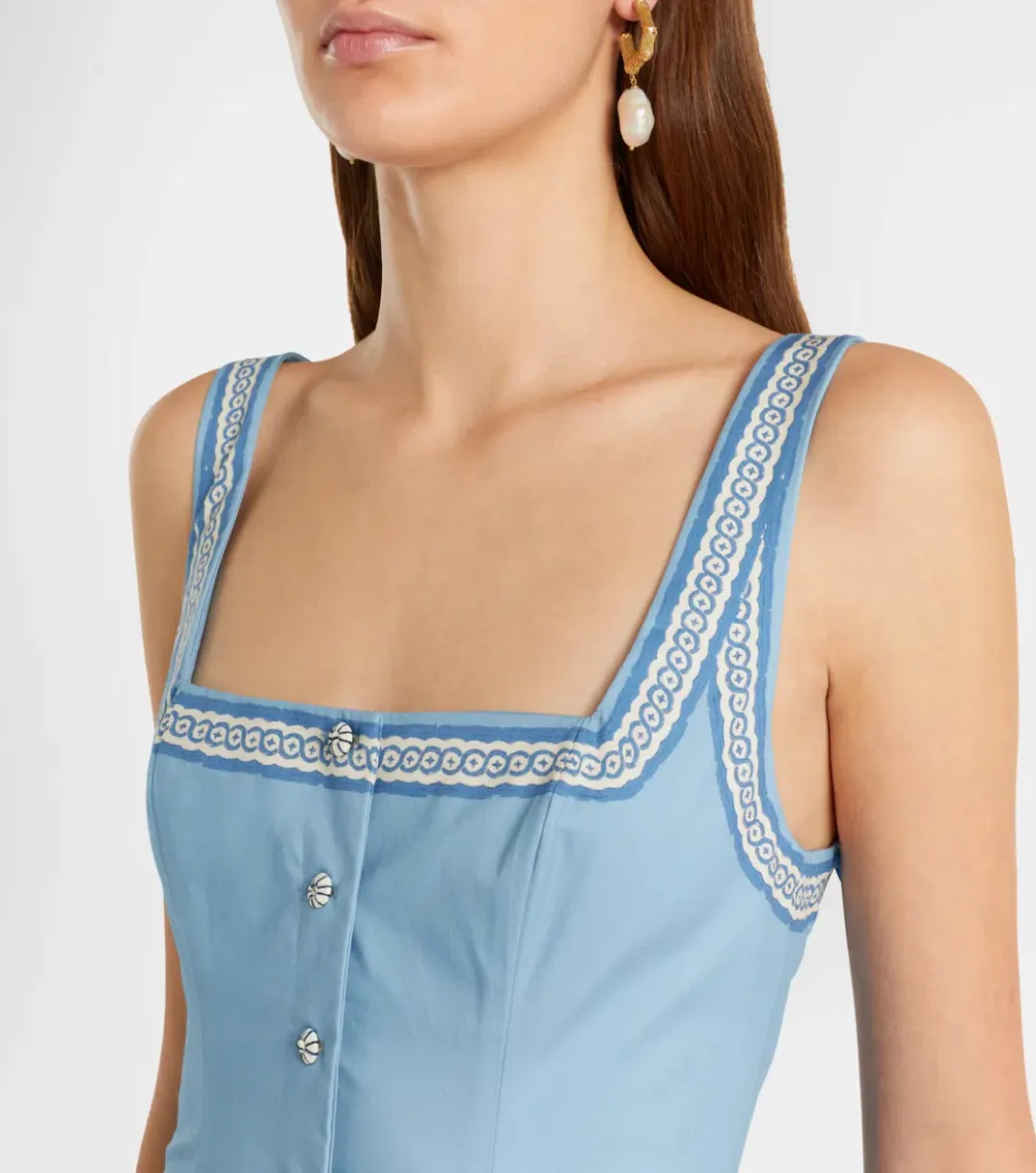Alemais Villa Romantica Cotton Midi Dress for rent on The Volte - main image