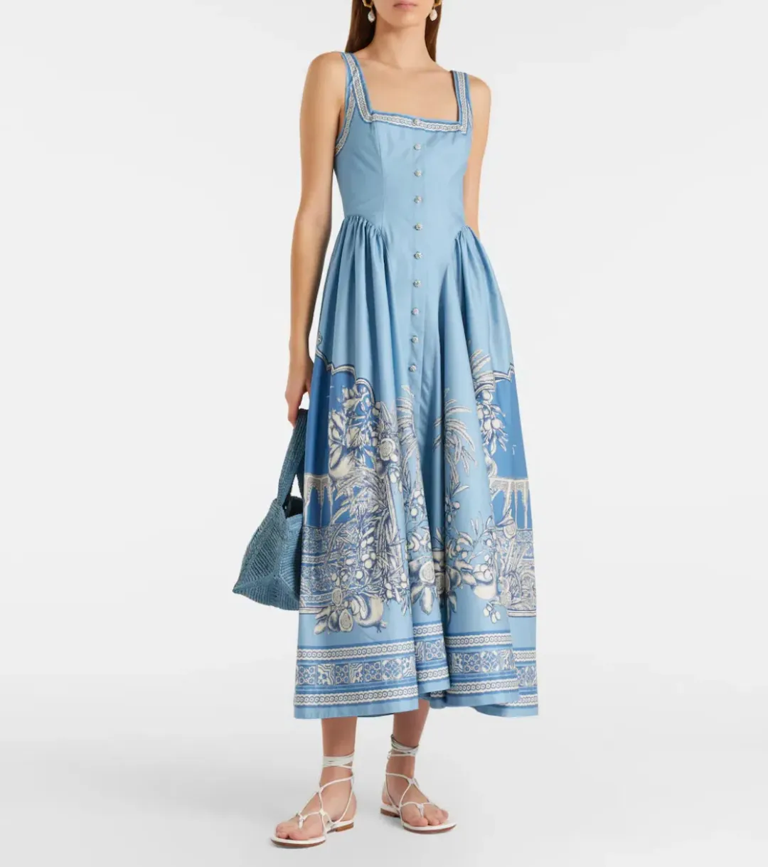 Alemais Villa Romantica Cotton Midi Dress for rent on The Volte - main image