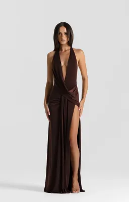 Natalie Rolt Winona Gown Espresso Brown XS/6 (Natalie Rolt 0) for rent on The Volte - image 1