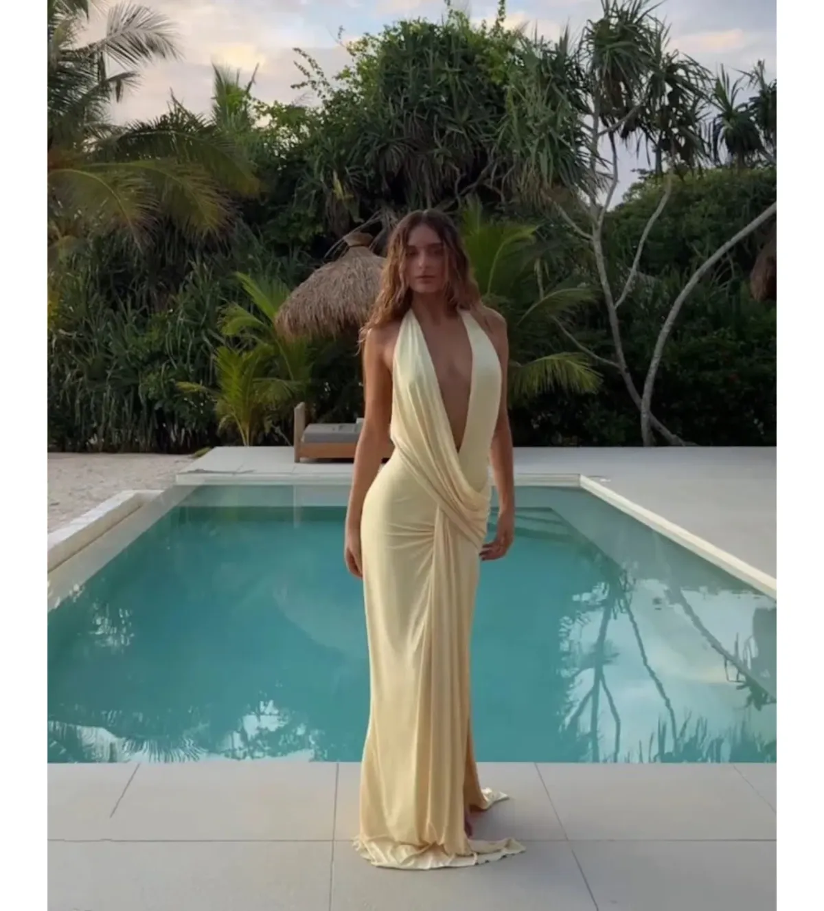 Natalie Rolt Winona Gown in Lemon Size 0/AU6 for rent on The Volte - main image