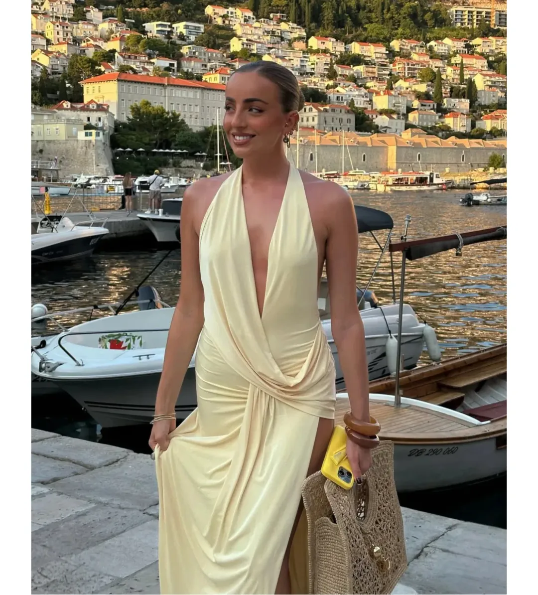 Natalie Rolt Winona Gown in Lemon Size 0/AU6 for rent on The Volte - main image
