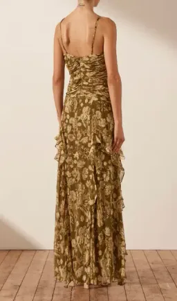Shona Joy Keyhole Frill Maxi Dress Floral Size 10 for rent on The Volte - image 2
