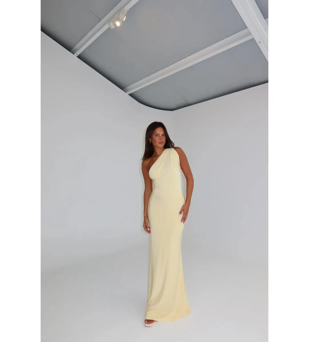 Natalie Rolt Fabienne Gown in Lemon Size 0/AU6 for rent on The Volte - main image