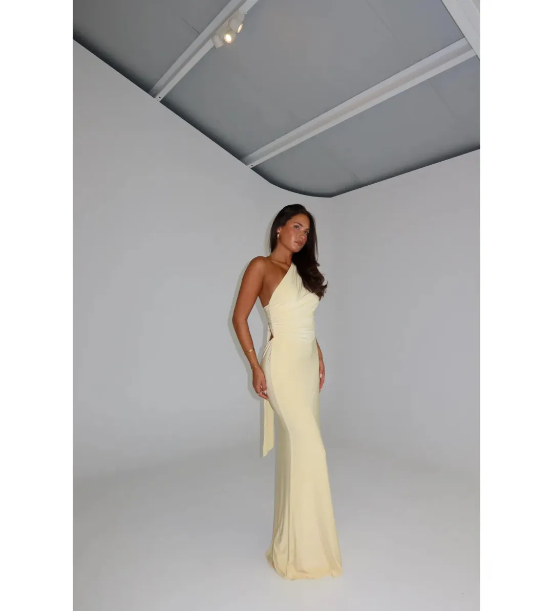 Natalie Rolt Fabienne Gown in Lemon Size 0/AU6 for rent on The Volte - main image