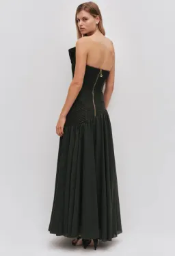 Aje Aquiline Maxi Dress in Hunter Green Size 6 for rent on The Volte - image 3