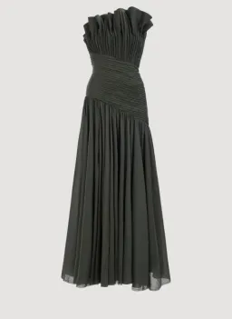 Aje Aquiline Maxi Dress in Hunter Green Size 6 for rent on The Volte - image 4