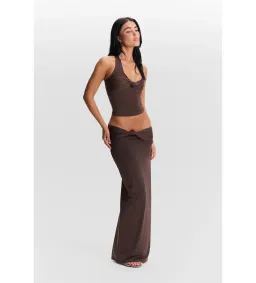 Sasha Therese Blair Top and Mila Maxi Skirt Set in Chocolate Brown Size XS/AU6 for rent on The Volte - image 2