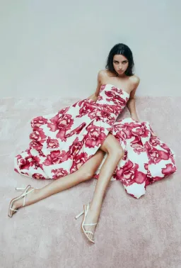 AJE Behold Pink and White Floral Maxi Dress for rent on The Volte - image 2