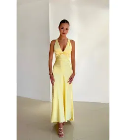 Ruth Tarvydas Goddess Gown in Yellow Size AU6 for rent on The Volte - image 1