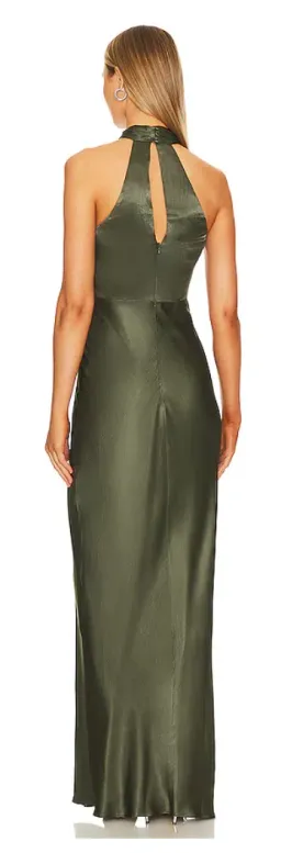 Shona Joy La Lune High Neck Twist Maxi Dress - Long Forest Size 6 for rent on The Volte - image 4