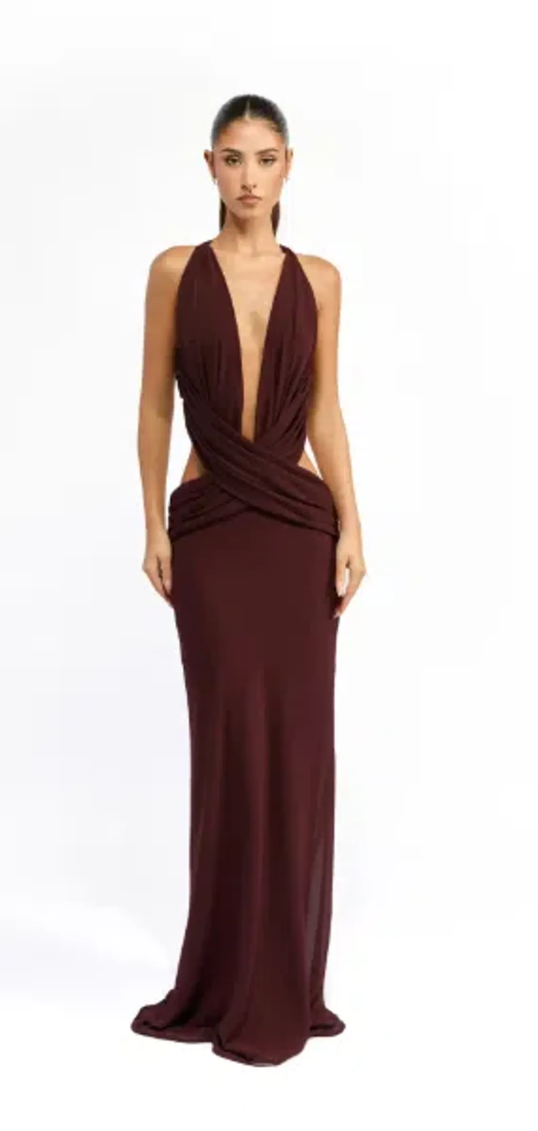 Mim and Bell, Yvette Dress in Burgundy size 6/XS for rent on The Volte - main image