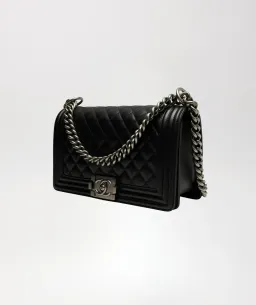 Boy Chanel Black Medium Handbag  for rent on The Volte - image 2