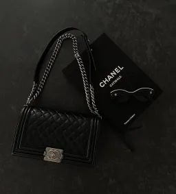 Boy Chanel Black Medium Handbag  for rent on The Volte - image 4