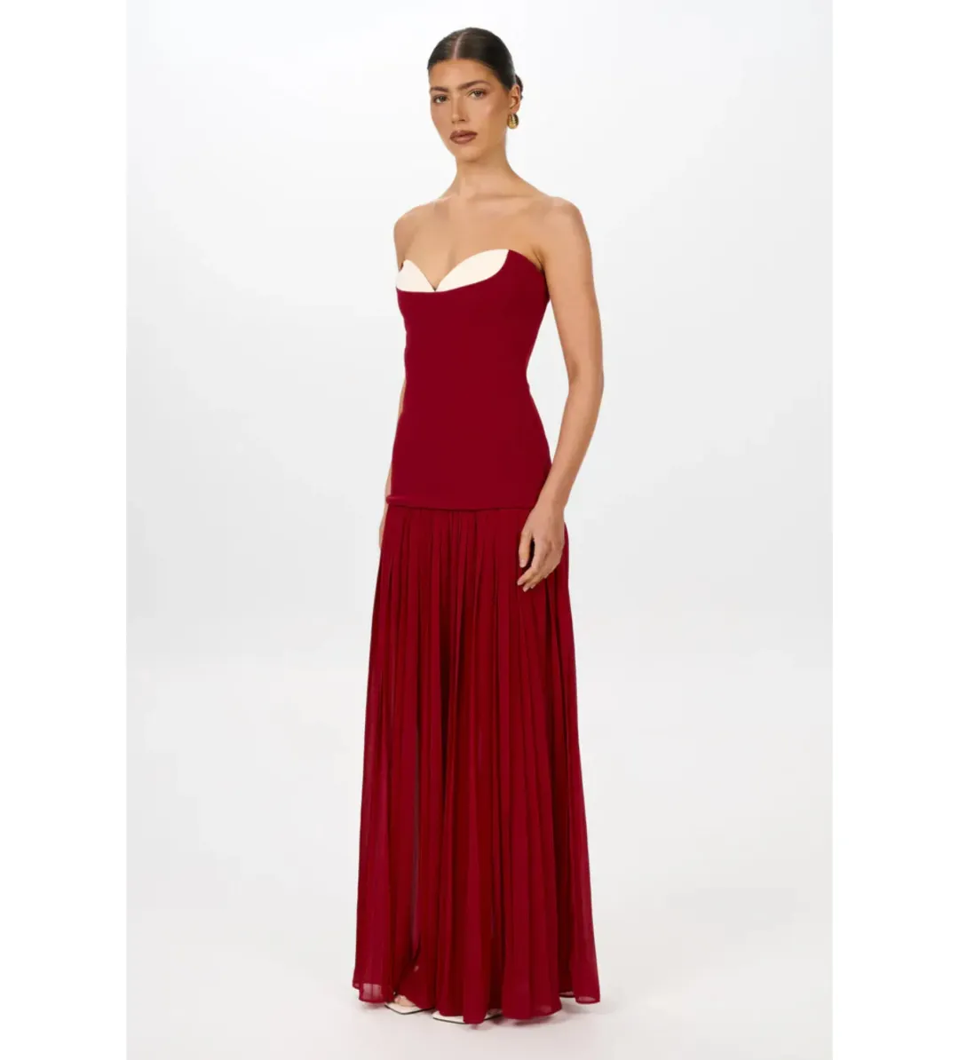 She is Olla Nicolette Dress in Raspberry Size XS/AU6 for rent on The Volte - main image