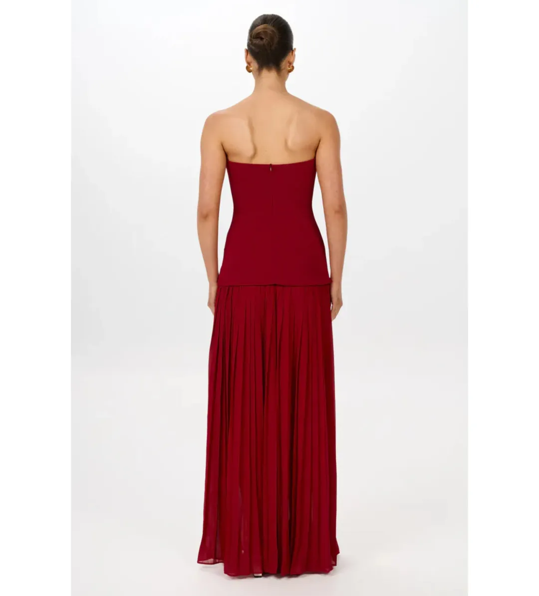 She is Olla Nicolette Dress in Raspberry Size M/AU10 for rent on The Volte - main image