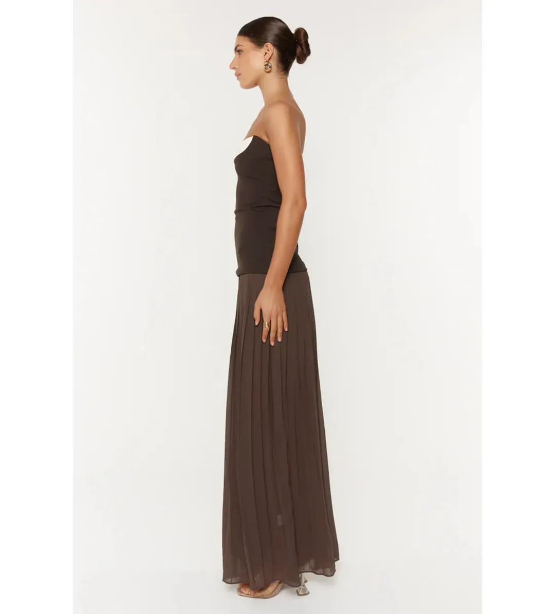 She Is Olla Nicolette Dress in Espresso Size S/AU8 for rent on The Volte - main image