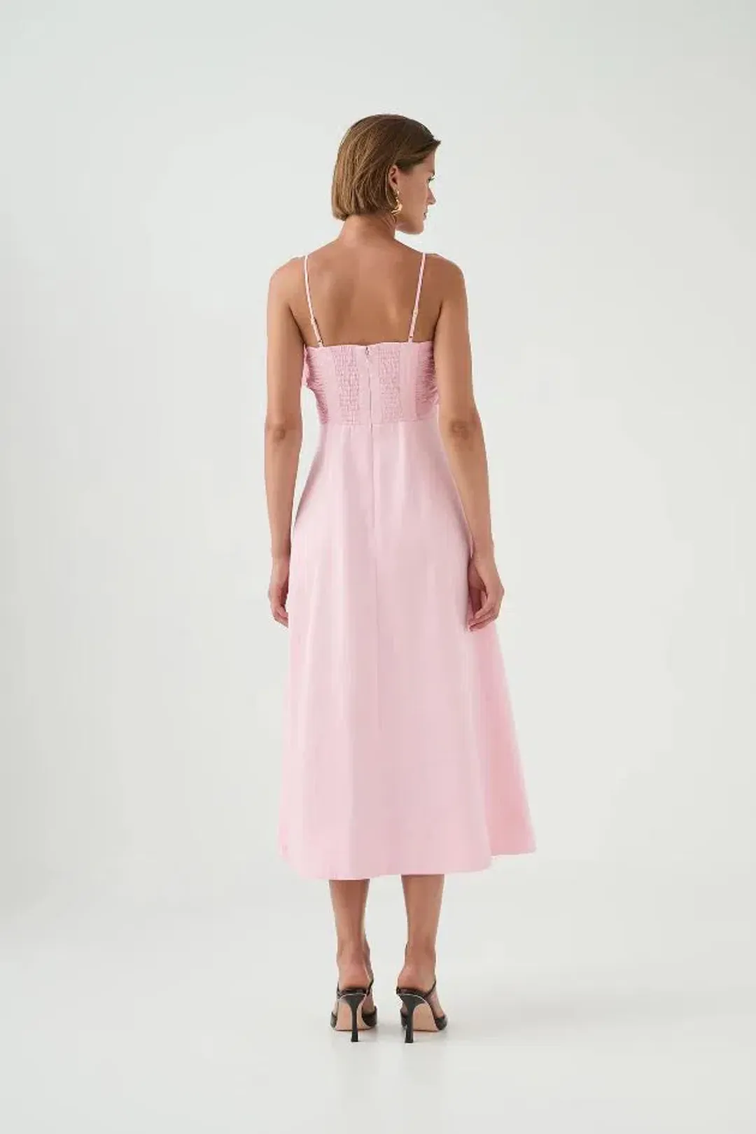 🩷New AJE Scarlett Bow Midi Dress - Size 14 - Cherry Blossom Pink🩷 for rent on The Volte - main image