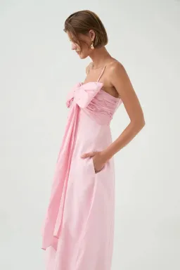 🩷New AJE Scarlett Bow Midi Dress - Size 14 - Cherry Blossom Pink🩷 for rent on The Volte - image 5