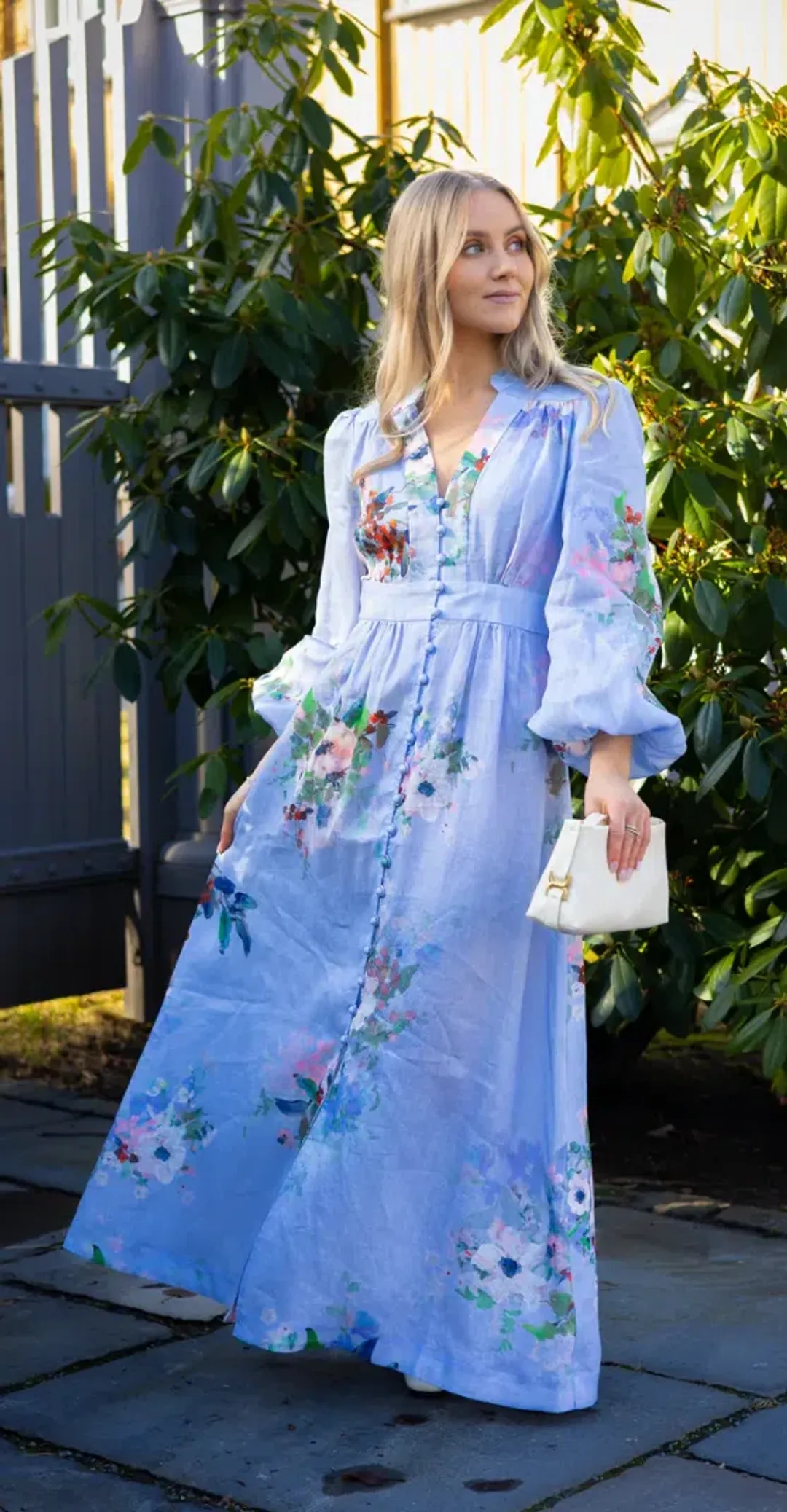 ZIMMERMANN EVERLEY PLUNGE MIDI DRESS SIZE 2 for rent on The Volte - main image