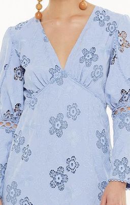 Blue Hue LS mini dress for rent on The Volte - image 2