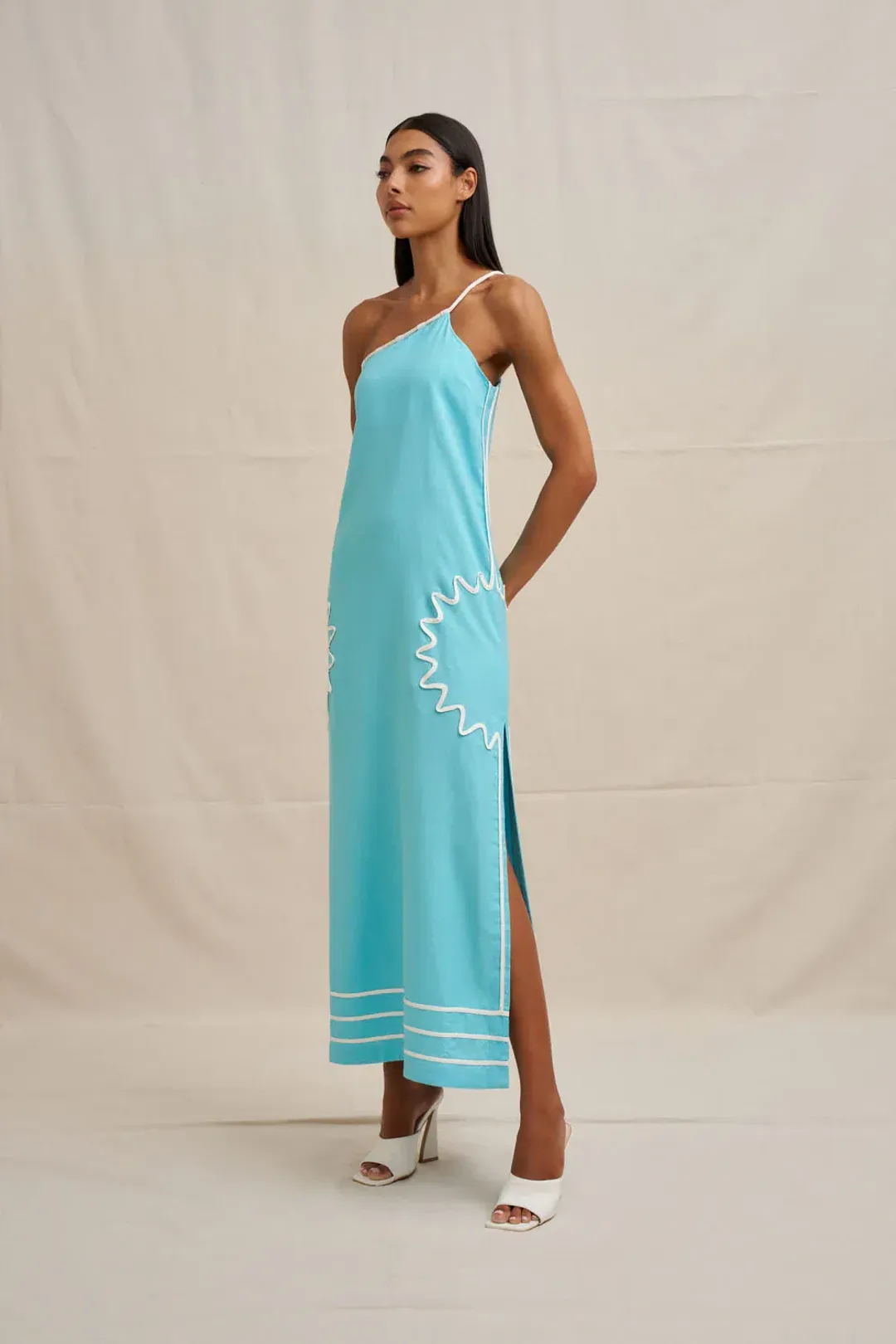 Oasis One Shoulder Maxi Dress by By Johnny Size 8 for rent on The Volte - main image
