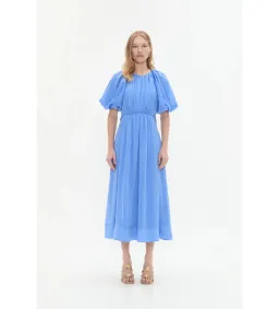 Aje Alma Midi Dress in Mist Blue Size AU12 for rent on The Volte - image 1