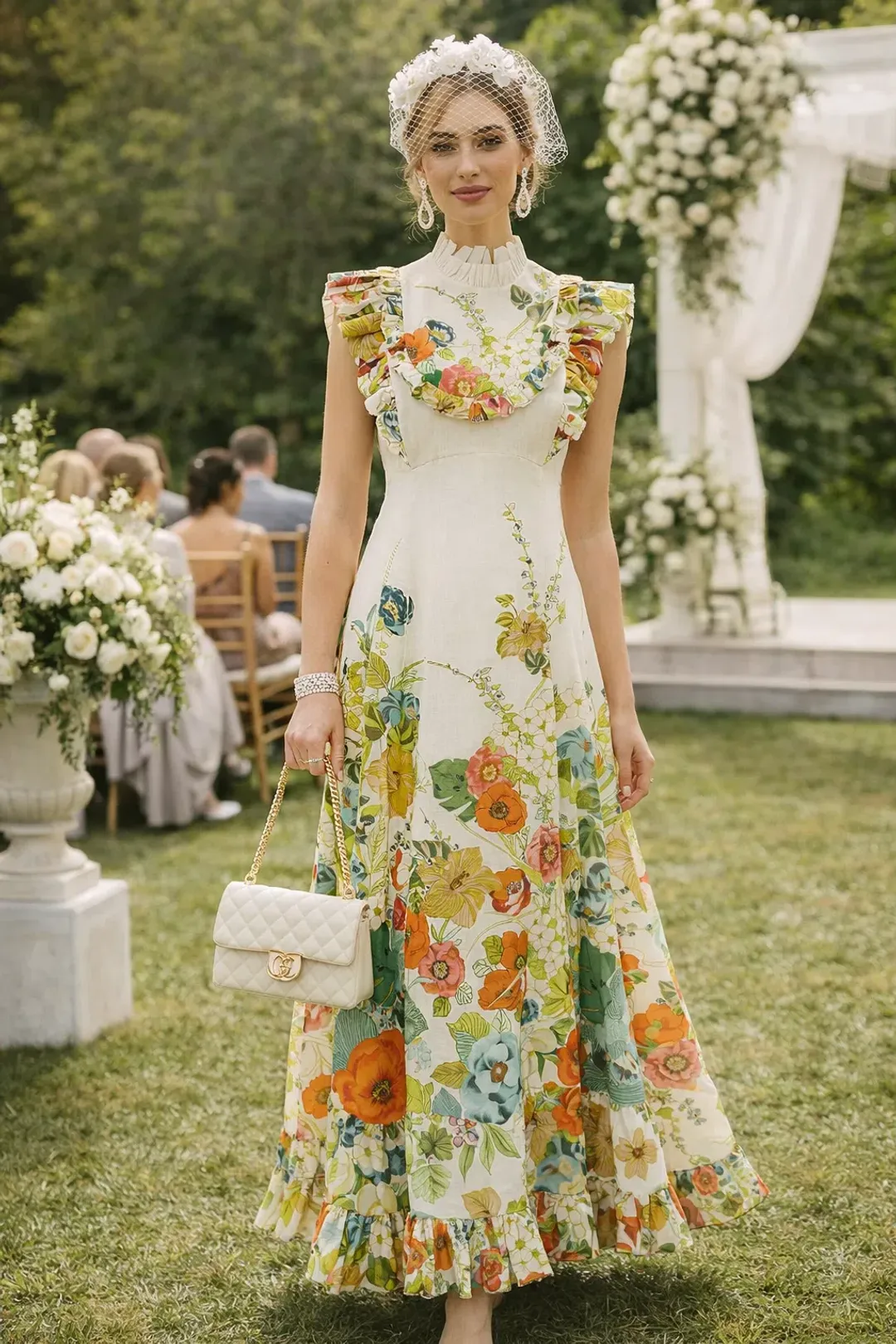 Alemais Constance Midi Dress Multi Size 16 for rent on The Volte - main image