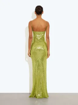 Rat & Boa, Gina Maxi Dress in Green/Sequin Size S / AU 8 for rent on The Volte - image 3