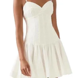 Aje white corset mini dress  for rent on The Volte - image 1