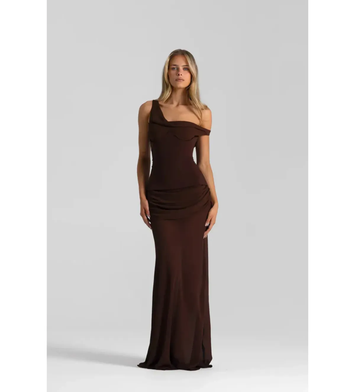 Natalie Rolt Cadence Gown in Espresso Size 3/AU12 for rent on The Volte - main image