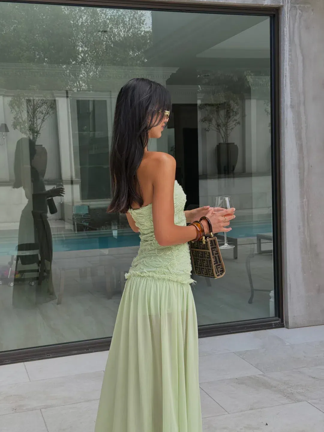 Jefre Sei Renata Maxi Dress Mint size XS for rent on The Volte - main image