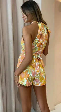 Issy Cruz Playsuit in Aloha for rent on The Volte - image 3