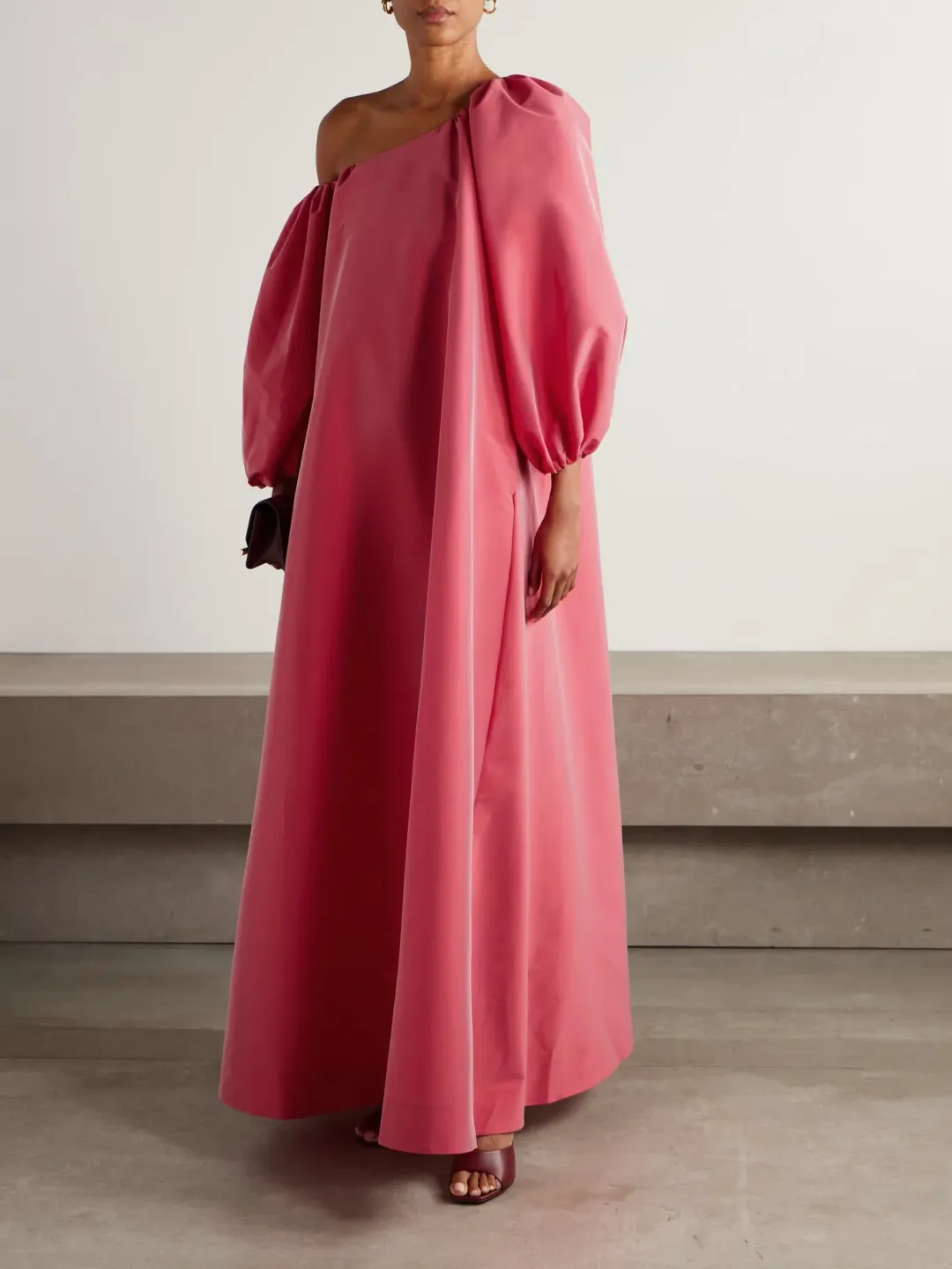 Nathalie off-the-shoulder taffeta gown for rent on The Volte - main image