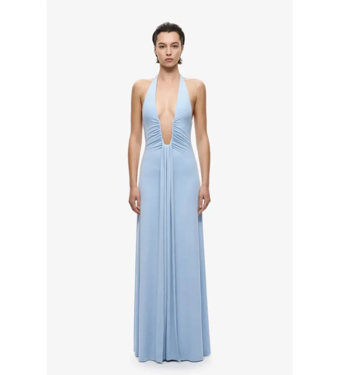Misha Jennifer Cupro Maxi Dress in Cornflower Blue Size XXS/AU4 for rent on The Volte - main image