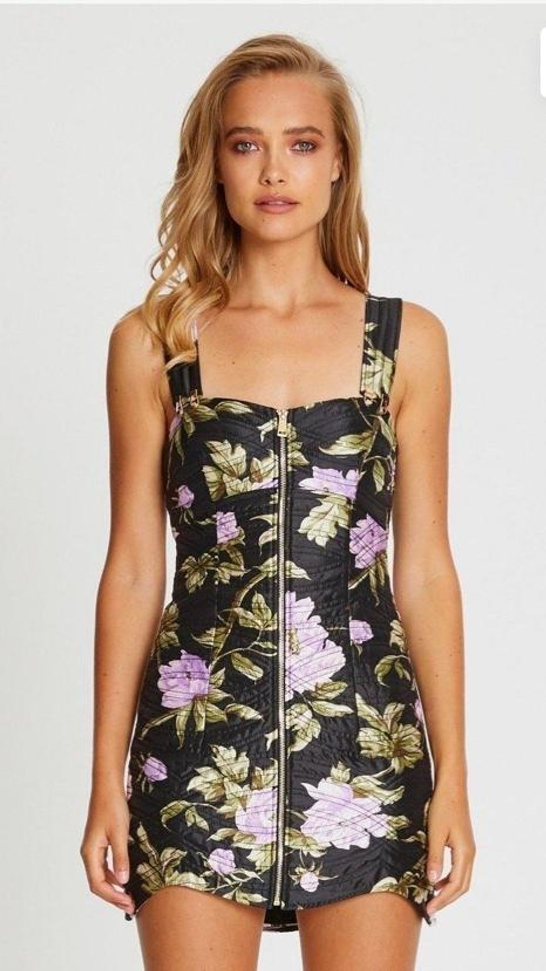Alice McCall Wild Flowers Dress in black size 6 for rent on The Volte - main image