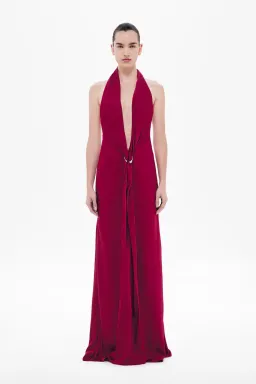 Misha, The Donna Satin Dress, Jester Red, size 10 for rent on The Volte - image 1
