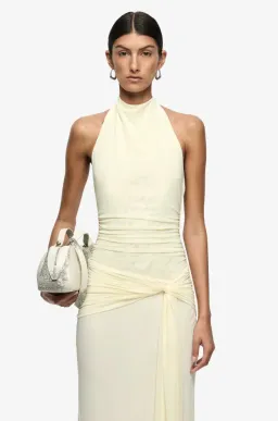 JASMIN HALTER DRESS | LEMON SORBET - SIZE 6 for rent on The Volte - image 2